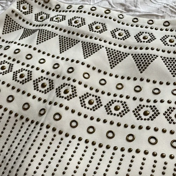 Cream Mini Skirt - Picture 2 of 5